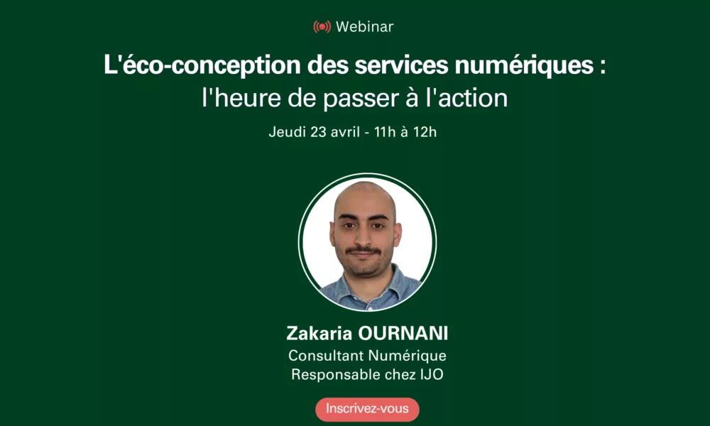 éco-conception des services numériques webinar IJO