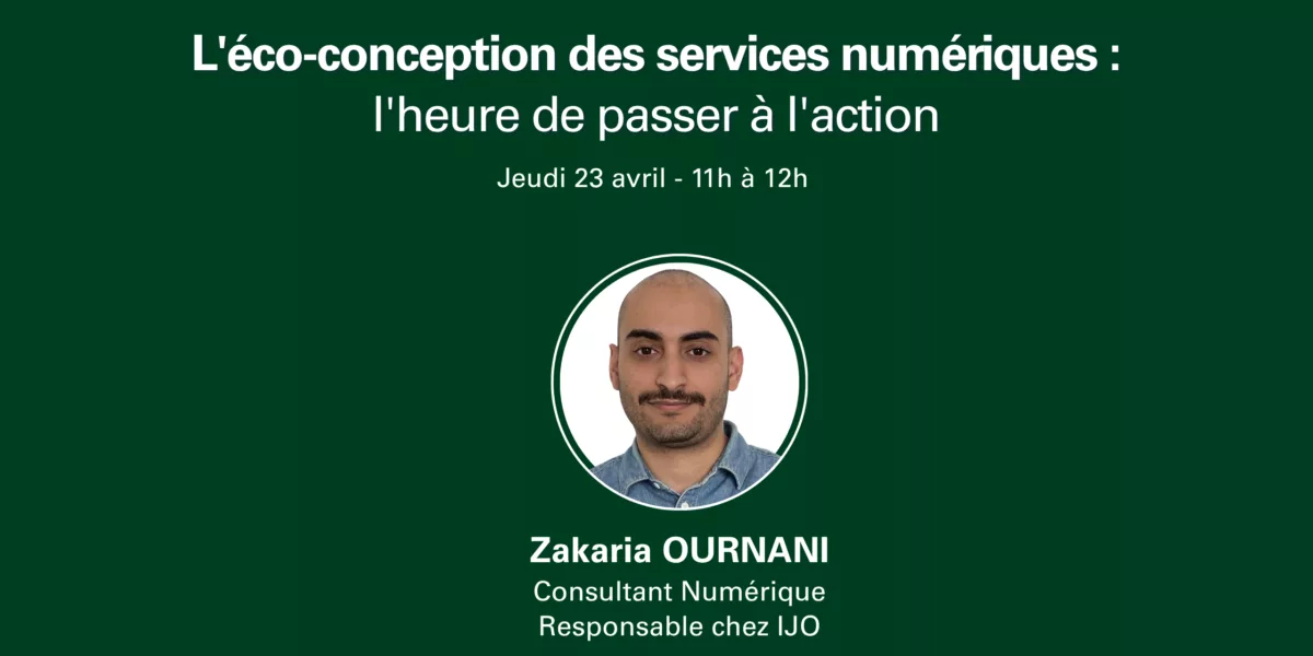 éco-conception des services numériques webinar IJO