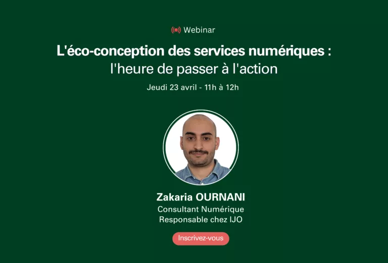éco-conception des services numériques webinar IJO