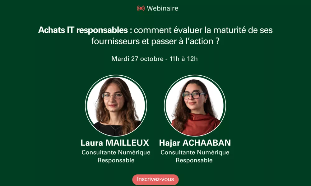 Achats IT responsables et évaluation de la maturité des fournisseurs.