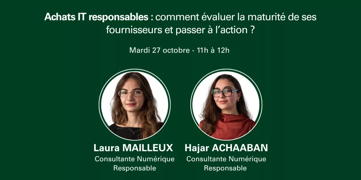 Achats IT responsables et évaluation de la maturité des fournisseurs.