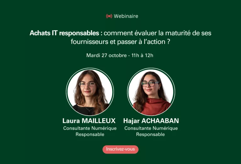 Achats IT responsables et évaluation de la maturité des fournisseurs.